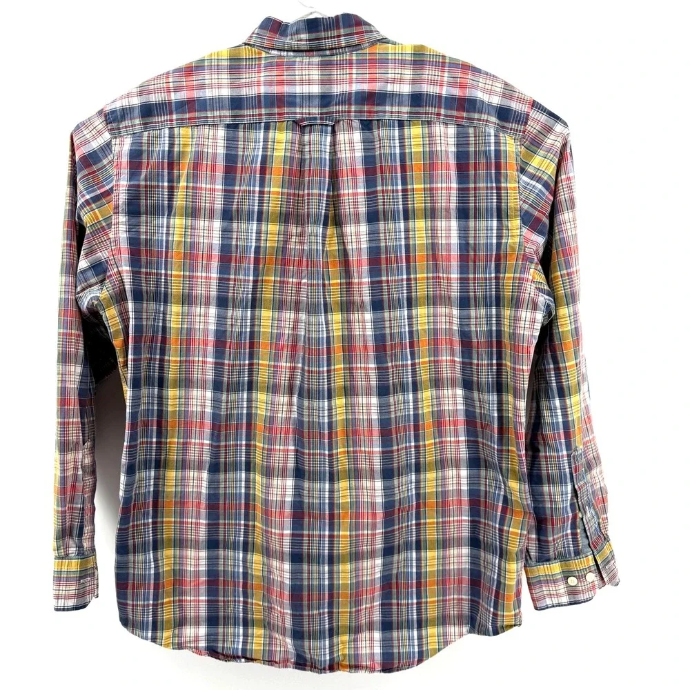 Nautica‎ Men's Button-down Large Multi Color Plaid One Pocket